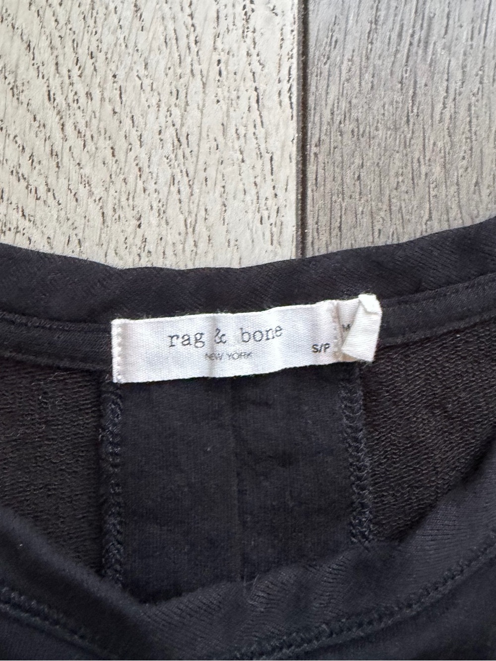 rag & bone Black Short Sleeve Crewneck Tee open Back size S - Picture 2 of 5